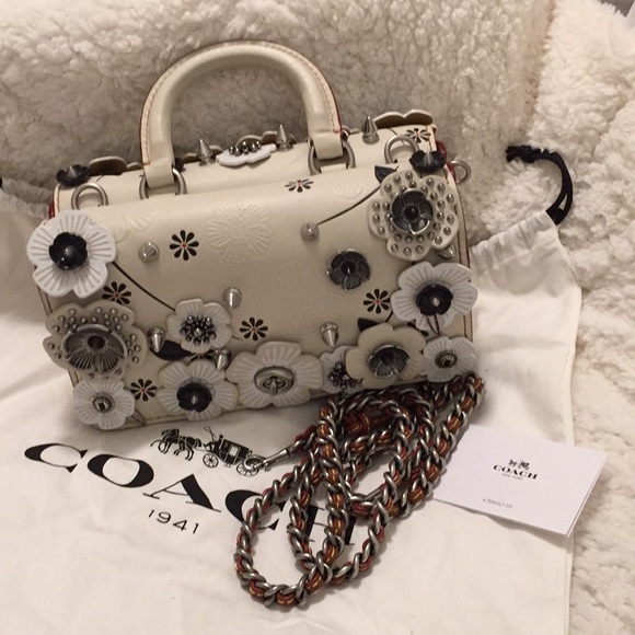 Coach Double Dinky Limited Ed Runway Bag Tea Rose - Picture 2 of 8